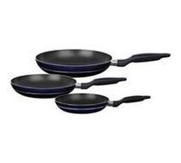GSW 390330 Temptura Lot de 3 Poêles en Aluminium, Bleu/Noir, 50,1 x 29,3 x 5,2 cm, 3 unités