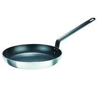 GSW 860758 Gastro Traditionnel Poêle lyonnaise sans Couvercle, Aluminium, Argent/Noir, 28 cm