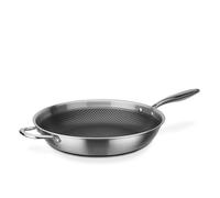 GSW 868549 Inoxxa Black, Poêle à frire avec poignée opposée et structure en nid d'abeille - ⌀36 cm
