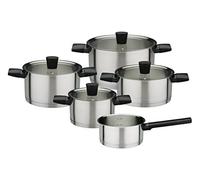 GSW 900195 Novero Pot Kit de 5 Pièces, en Acier Inoxydable, Argent, 38 x 25,5 x 15,5 cm, 9 unités