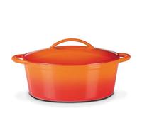 Cocotte en fonte massve - GSW - 33 x 25 cm- Orange - Ovale - Induction