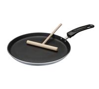 GSW Poêle à crêpe en Aluminium pour Induction Gris/Noir 26 cm avec répartiteur de pâte 26 cm