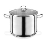 GSW Grande marmite Professionnelle - Grand Pot XXL pour Soupe, pâtes et ragoût, idéale pour Les familles et la gastronomie - Acier Inoxydable, 28 cm, 12 litres