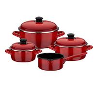 GSW Red Shadow 190114 Batterie de cuisine 7 pièces en acier émaillé