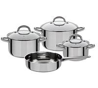 GSW WTHE-990042 Montréal Pot Set de 4 Pièces, Acier Inoxydable, Argent, 38 x 25,5 x 15,5 cm, 7 unités