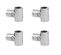GSwReJ Lot de 4 Raccords de Tube à 90 Degrés en Acier Inoxydable 316 Compatible avec Garde-Corps de Pont de Bateau