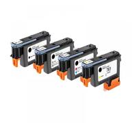 GSwReJ Tête d'impression Compatible Compatible avec Design Jet T7100 T7200 Modèles CH645A CH646A CH647A CH648A en Jaune Gris Gris et Noir Gris et Noir(1Set 4Pcs)