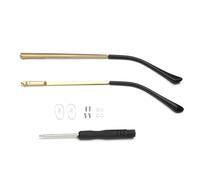GSXLZ Lunettes Universelles Temple 1 paire de branches de lunettes en métal, branches de lunettes détachables, branches en métal de rechange, accessoires de réparation de branches de lunettes(A-gold)