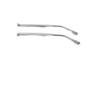 GSXLZ Lunettes Universelles Temple 1 paire de bras de lunettes de rechange for monture de lunettes universelle, outil de réparation de lunettes en métal(Grey-Flat tooth)
