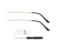 GSXLZ Lunettes Universelles Temple 1 paire de pieds for verres, branches de lunettes, remplacement de bras universel en métal, accessoire de réparation de lunettes(A-Gold)
