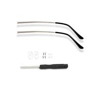 GSXLZ Lunettes Universelles Temple 1 paire de pieds for verres, branches de lunettes, remplacement de bras universel en métal, accessoire de réparation de lunettes(C-Silver)