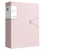GSXLZ Porte Documents A4 100 Pockets 160/Sides Display Book Paper Document Holder, Business Presentation Book Presentation Folder(Pink-30 Pages)