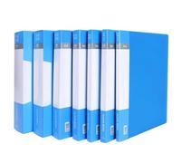 GSXLZ Porte Documents A4 File Folder Display Book 20/30/40/60 Pages Transparent Insert Paper Document Organizer Bag Office School Supplies(1pcs-blue-80pages)