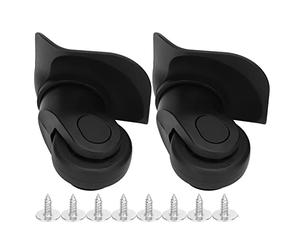 Gsycle 1 Paire de Roues de Rechange pour Bagages, Kits de réparation de roulettes de Valise de Voyage Noires, Valise muette, Roue à Une rangée, Fournitures d'extérieur avec vis pour