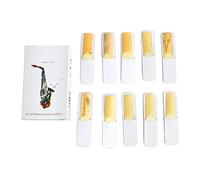 Gsycle 10 pcs Alto roseaux Saxophones, Accessoires Professionnels Alto roseaux de Sax roseaux pour débutant et Joueur de Saxophone (Taille 2)