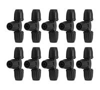 Gsycle 10pcs Drip Irrigation Tees, 8/11 ABS Anti Drop Irrigation Tubes Connecteur Goutte à Goutte Système Pièces avec Serrure pour Jardin