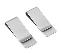 Gsycle 2 PCS Metal Money Clips, en Acier Inoxydable à Forme spéciale Mini Portefeuilles Cartes de crédit Portefeuille Clip d'argent du Portefeuille pour Hommes et Femmes (Silver)