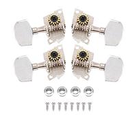 Gsycle 2L2R Ukulele Tuners, Silver Classical Style Ukulele Tuning Pegs Machine Heads Ukulele DIY Remplacement Pièces pour ukulélé