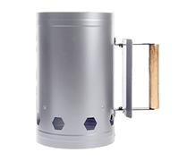 Gsycle Allumeur de cheminée à Charbon en Acier Inoxydable, Coupe-Vent et Facile à Utiliser, brûleur à Charbon de Bois pour Barbecue, Allume-feu Rapide pour Barbecue, Cuisine, Camping (Blanche)