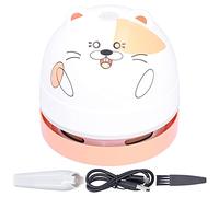 Gsycle Aspirateur De Bureau, Mini Aspirateur De Table avec Design Animalier Aspirateur De Bureau Ramasse Miette Outil De Nettoyage De Bureau pour Les Enfants Chargement USB sur La Table (Hamster)