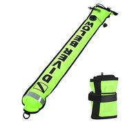 Gsycle Bouée de marqueur de Surface de plongée, Accessoire de bouée de marqueur de Signal de Surface de plongée sous-Marine Gonflable Haute visibilité de 5 Pieds, équipement de sécurité (Jaune Fluo)