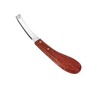 Gsycle Couteau à capuche à bord unique, en acier inoxydable, avec poignée en bois pour conventionnel et petit cheval (simple lame droite)