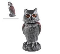 Gsycle Décoration De Hibou, Décoration De Hibou Secouer La Tête Réutilisable en Plastique Hibou Intimidant Oiseaux Dissuasion Jardin Extérieur Pigeon Dissuasion Faux Hibou Décoration