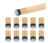 Gsycle Embouts Queue de Billard 10 pièces, vis Remplacement pour queues Billard 12 mm et 13 mm, Pointes Club en Cuir de Vache Artificiel en cuivre pour Snooker Nine Ball (12MM)