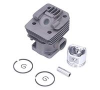 Gsycle Ensemble de kit de Piston de Cylindre de 38 mm, kit de Piston Complet de bylindre Complet de Remplacement de trammage Moteur pour FS160 FS220 FS280 Cutter de Brosse