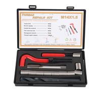 Gsycle Kit de réparation de Filetage 15 pièces, Inserts filetés M14x1,5 Kit d'assortiment d'accessoires de réparation de Filetage Femelle Kits de réparation d'inserts métriques de