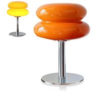 Gsycle Lampe De Table En Forme De Tarte Aux Œufs, Lampe De Bureau En Verre À Tarte Économe En Énergie,Jolie Lampe De Table Usb Veilleuse Décoration De Chambre à Coucher Pour Dortoir, Salon(Orange)