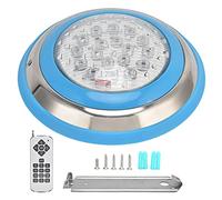 Gsycle LED Swimming Pool Light, AC 12V RGB Underwater Wall Light Color Changing Inground Pool Lamp with 18key Remote Control for Swimming Pool Aquarium (18W)