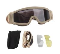 Gsycle Lunettes anti-criquets du désert, lunettes d'extérieur coupe-vent anti-sable avec 2 lentilles kaki