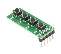 Gsycle Module de Commutation à Bouton-Poussoir 4 Touches, Carte Clavier Universelle 4 Boutons, Cathode Commune DC 0-48 V, brochage de 2,54 mm pour MCU STM32 AVR