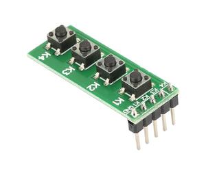 Gsycle Module de Commutation à Bouton-Poussoir 4 Touches, Carte Clavier Universelle 4 Boutons, Cathode Commune DC 0-48 V, brochage de 2,54 mm pour MCU STM32 AVR