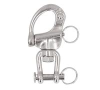 Gsycle Mousqueton de drisse de Voile, Mousqueton pivotant à mâchoire en Acier Inoxydable, Mousqueton à dégagement Rapide pour drisse de Spinnaker de voilier (87mm)