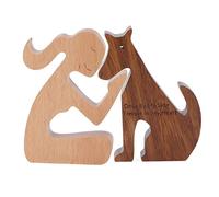 Gsycle Ornement de Bureau pour Chien, Sculpture commémorative en Bois, modèle de Chien pour la Perte d'un Animal de Compagnie, décès, condoléances, Souvenir, sympathie (A)