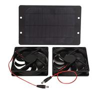 Gsycle Panneau Solaire alimenté Double Ventilateur, Silicium Plastique 10W 12V 2A Ventilateur d'échappement Solaire Ventilateurs solaires extérieurs pour la Maison de Poulet à Effet