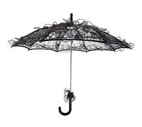 Gsycle Parasol en Dentelle, Parapluie Vintage en Dentelle Blanche, Parapluie Vintage, Parapluie De Mariée, Parasol en Dentelle Blanche pour Accessoires De Photographie De Mariage(Noir)
