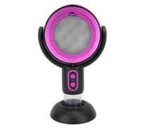 Gsycle Portable Desktop Range Hood, USB Rechargeable Extractor Fan Negative ION 2 Speed Detachable Filter Oil Collection Cup Kitchen Exhaust Fan for Indoor BBQ Hot Pot (Black Purple)