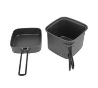 Gsycle Pot de cuisinier de camping, kit de cuisine léger en aluminium en aluminium extérieur pots de camp avec sac en mailles de rangement pour la conduite