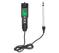 Gsycle Soil EC Temperature Tester, Portable Digital Soil EC Meter Plant Temperature Meter with Backlight LCD Display for Garden Lawn Farm