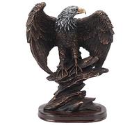 Gsycle Statue d'aigle, Figurines De Pygargue à Tête Blanche en Résine, Statue D'oiseau Sauvage, Décorative avec Base Stable pour la Décoration de la Maison Et du Bureau