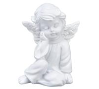 Gsycle Statue d'ange, Statue d'ange ensoleillé Petit Ange décoratif Blanc intérieur Statue d'ange (#2)