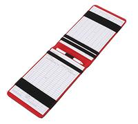 Gsycle Support de Carte de Score de Golf, Support de Carte de Compteur de Score de Golf en PU, Couverture de Carte de Score de Poche, Accessoires de Sport avec Crayon en Bois pour Hommes (Black)
