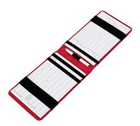 Gsycle Support de Carte de Score de Golf, Support de Carte de Compteur de Score de Golf en PU, Couverture de Carte de Score de Poche, Accessoires de Sport avec Crayon en Bois pour Hommes (Red)