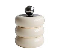 Gsycle Support Qtip, Support De Coton-Tige, Distributeur Qtip, Support De Qtips, Conteneur De Salle De Bain, Support De Coton-Tige avec Couvercle pour la Salle De Bain à Domicile(#1-Blanc)