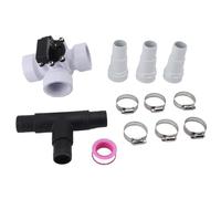 Gsycle Valve à Eau à 3 Voies, G1 1/2 "Adaptateur de Tuyau Combo Universel féminin Adaptateur de soupape de divertisseur avec Pinces de Tuyau pour Les piscines de Jardin spas