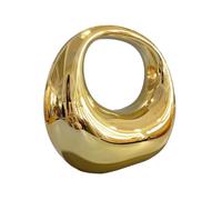 GSYPS Pochette de soirée en acrylique avec poignée sur le dessus, sac à main/sac Hobo élégant pour mariage et soirée cocktail, forme de lune, effet marbré, B-Gold.