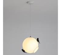GSZCCZS 1-Light Bird Glass Cuisine îlot d'île Suspendue légère de Salon Blanc Lights Lights E26 Poldage à tarttage Chandelier Moderne pour Table à Manger, Chambre à Coucher et Couloir